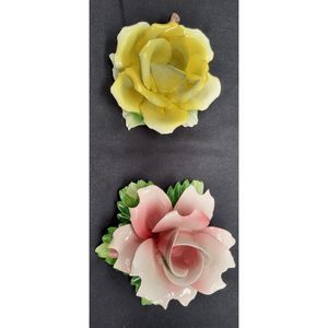 Nuova Capodimonte Rose Candlesticks